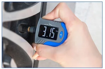 Цифровой манометр с подсветкой для измерения давления в шинах, тестер рисунка протектора, монитор давления в шинах