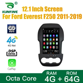 Экран Tesla Восьмиядерный 4 ГБ ОЗУ 64 ГБ ПЗУ Android 10,0 Автомобильный DVD GPS Плеер Бесстекольный Автомобильный стерео Для Ford Ranger F250 2011-2019