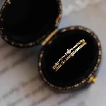 Японское простое кольцо на указательный палец из стерлингового серебра s925 пробы, позолоченное двухслойное кольцо, модные женские украшения, модные индивидуальности